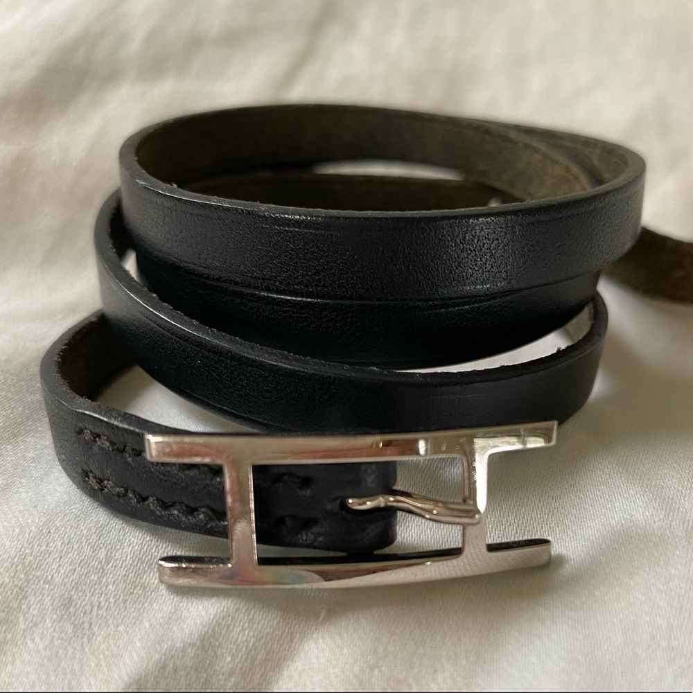 AUTHENTIC HERMES 3 HAPI 3 MM BRACELET NOIR